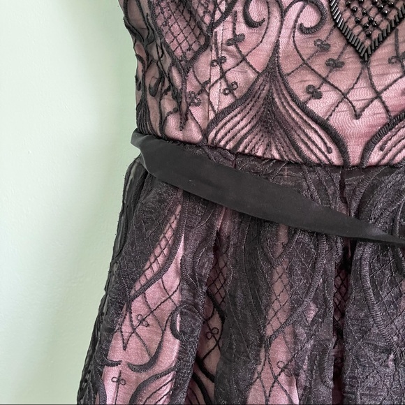 Lace Beaded bebe Mini Dress - Picture 6 of 16